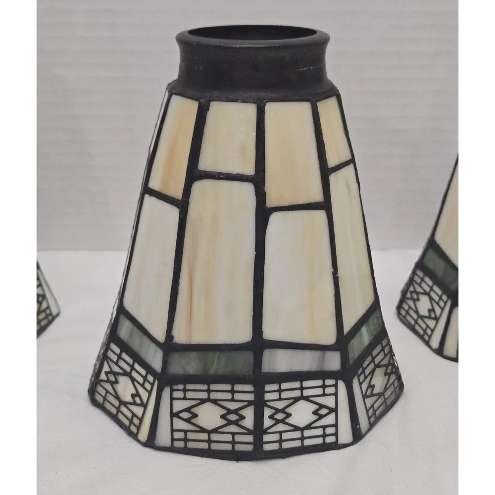 VTG Mission Tiffany Style Stained Glass Lights Shades 2-1/4
